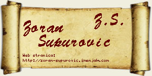 Zoran Supurović vizit kartica